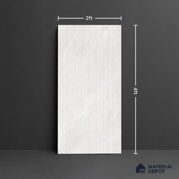 Stone Look Wall Tile TL 10118 C Quarry Bianco Strip Liner 4 ft x 2 ft Vitrified Matte Finish - 9 mm