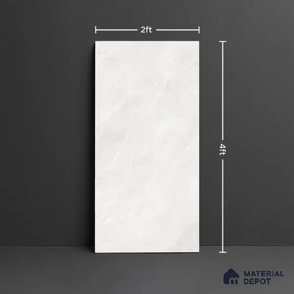 Stone Look Wall & Floor Tile TL 10118 Quarry Bianco 4 ft x 2 ft Vitrified Matte Finish - 9 mm