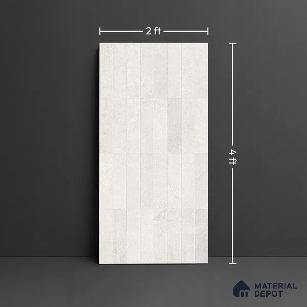 Punch Wall Tile TL 09947 4 ft x 2 ft Cream Vitrified Matte Finish Tile - 9 mm | Ideal for Living Room, Bedroom, Bathroom, Kitchen