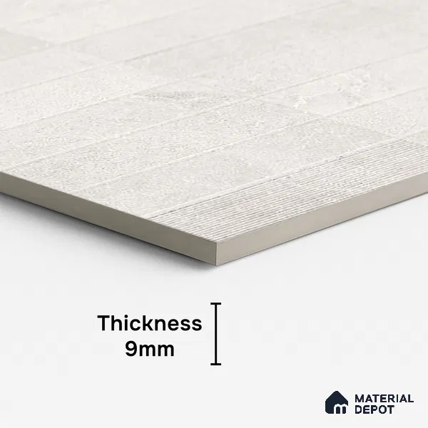 Punch Wall Tile TL 09947 4 ft x 2 ft Cream Vitrified Matte Finish Tile - 9 mm | Ideal for Living Room, Bedroom, Bathroom, Kitchen