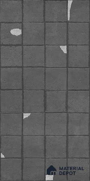 Stone Floor & Wall Tile TL 09975 4 ft x 2 ft Black Vitrified Matte Finish Tile - 9 mm | Ideal for Living Room,Bedroom,Bathroom,Kitchen