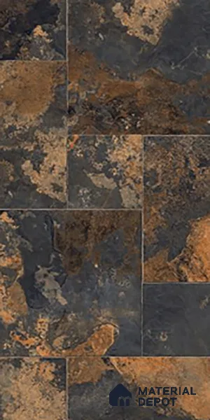Stone Wall & Floor Tile TL 09993 4 ft x 2 ft Brown Vitrified Matte Finish Tile - 9 mm | Ideal for Living Room, Bedroom, Bathroom, Kitchen
