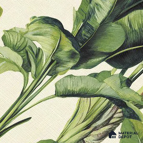 Floral Wall Tile TL 09922 Green 4 ft x 2 ft Vitrified Matte Finish Tile - 9 mm | Suitable for Bathroom, Accent/Feature Wall, Foyer