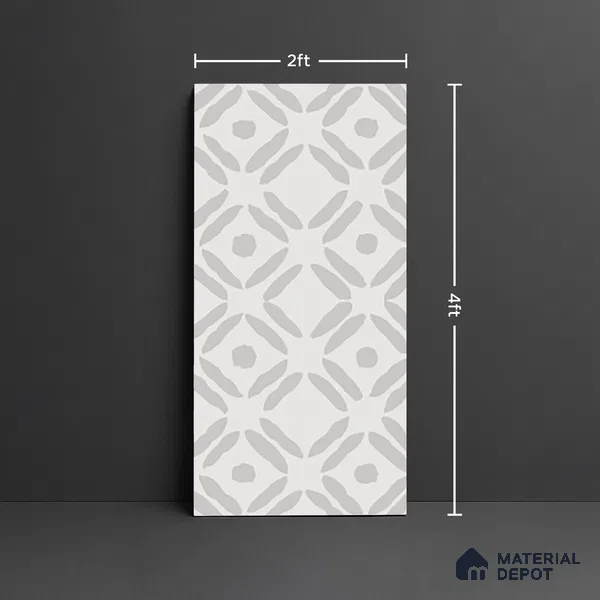 Moroccan Look Wall & Floor Tile TL 10145 C Crystal Bianco Gloria 4 ft x 2 ft Vitrified Matte Finish - 9 mm