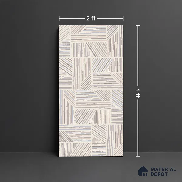 Patterned Look Wall & Floor Tile TL 10145 Crystal Crema Vista 4 ft x 2 ft Vitrified Matte Finish - 9 mm