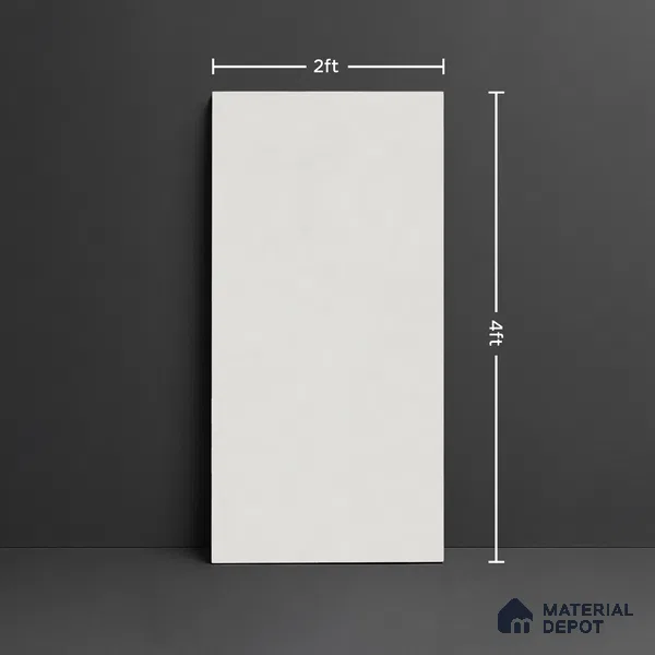 Stone Look Floor & Wall Tile TL 08133 B Zircon Blanco 4 ft x 2 ft Vitrified Matte Finish - 9 mm | Random 8