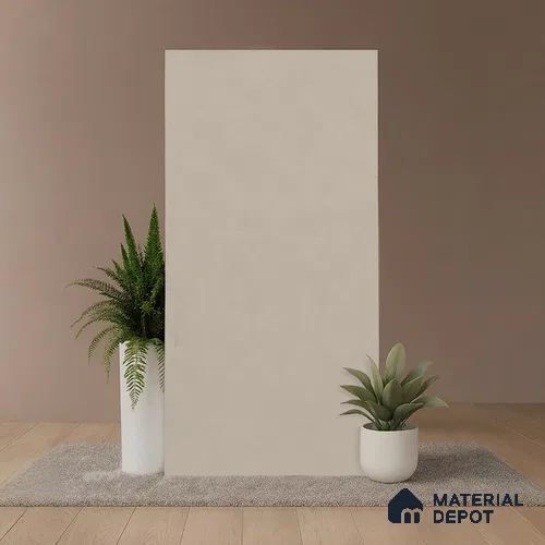 Plain Look Floor & Wall Tile TL 08133 D Zircon Taupe 4 ft x 2 ft Vitrified Matte Finish - 9 mm | Random 8
