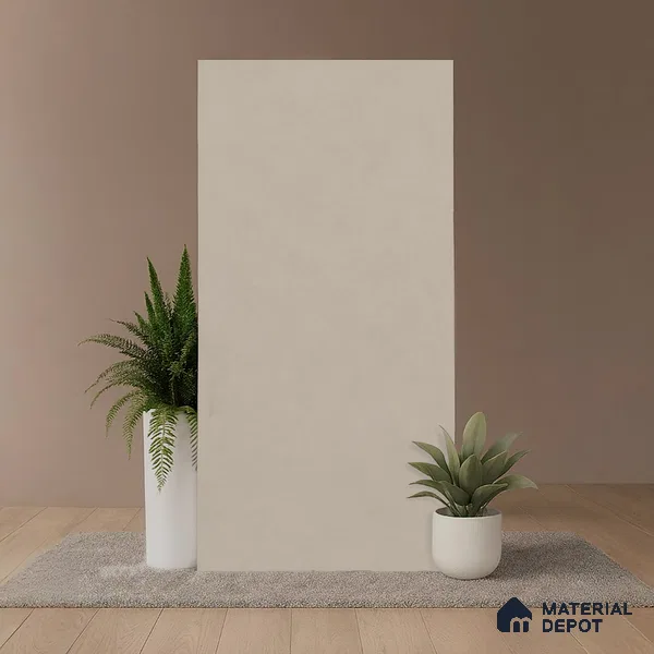 Plain Look Floor & Wall Tile TL 08133 D Zircon Taupe 4 ft x 2 ft Vitrified Matte Finish - 9 mm | Random 8