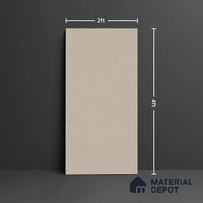 Plain Look Floor & Wall Tile TL 08133 D Zircon Taupe 4 ft x 2 ft Vitrified Matte Finish - 9 mm | Random 8