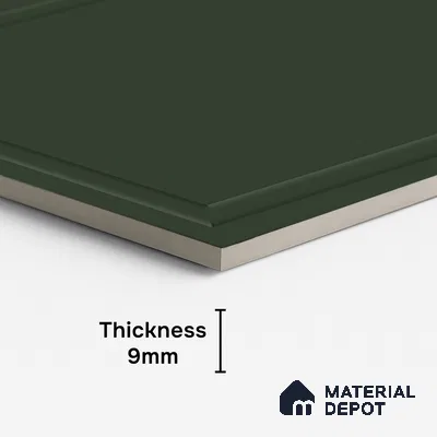 Plain Wall Tile TL 09972 C 4 ft x 2 ft Olive Green Vitrified Matte Finish Tile - 9 mm | Ideal for Living Room,Bedroom,Bathroom,Kitchen