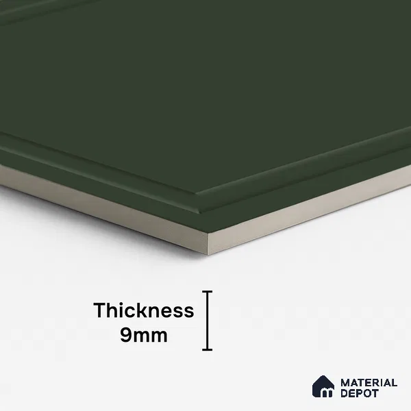 Plain Wall Tile TL 09972 C 4 ft x 2 ft Olive Green Vitrified Matte Finish Tile - 9 mm | Ideal for Living Room,Bedroom,Bathroom,Kitchen