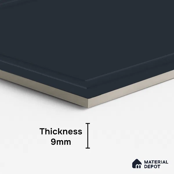 Plain Wall Tile TL 09972 D 4 ft x 2 ft Navy Blue Vitrified Matte Finish Tile - 9 mm | Ideal for Living Room,Bedroom,Bathroom,Kitchen
