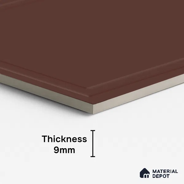 Plain Wall Tile TL 09972 F 4 ft x 2 ft Red Vitrified Matte Finish Tile - 9 mm | Ideal for Living Room,Bedroom,Bathroom,Kitchen
