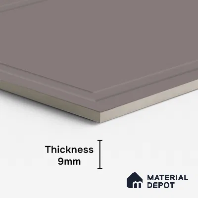 Plain Wall Tile TL 09972 G 4 ft x 2 ft Grey Vitrified Matte Finish Tile - 9 mm | Ideal for Living Room,Bedroom,Bathroom,Kitchen