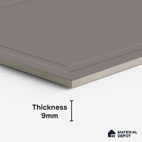 Plain Wall Tile TL 09972 G 4 ft x 2 ft Grey Vitrified Matte Finish Tile - 9 mm | Ideal for Living Room,Bedroom,Bathroom,Kitchen