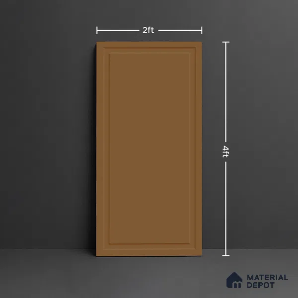 Plain Wall Tile TL 09972 H 4 ft x 2 ft Brown Vitrified Matte Finish Tile - 9 mm | Ideal for Living Room,Bedroom,Bathroom,Kitchen