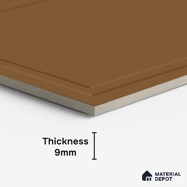 Plain Wall Tile TL 09972 H 4 ft x 2 ft Brown Vitrified Matte Finish Tile - 9 mm | Ideal for Living Room,Bedroom,Bathroom,Kitchen
