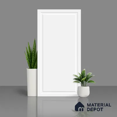 Plain Wall Tile TL 09972 I 4 ft x 2 ft White Vitrified Matte Finish Tile - 9 mm | Ideal for Living Room,Bedroom,Bathroom,Kitchen