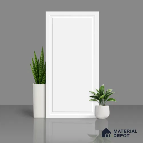Plain Wall Tile TL 09972 I 4 ft x 2 ft White Vitrified Matte Finish Tile - 9 mm | Ideal for Living Room,Bedroom,Bathroom,Kitchen