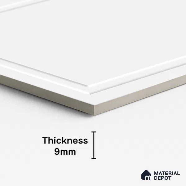 Plain Wall Tile TL 09972 I 4 ft x 2 ft White Vitrified Matte Finish Tile - 9 mm | Ideal for Living Room,Bedroom,Bathroom,Kitchen