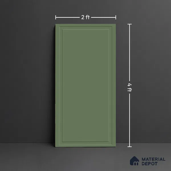 Plain Wall Tile TL 09972 4 ft x 2 ft Green Vitrified Matte Finish Tile - 9 mm | Ideal for Living Room,Bedroom,Bathroom,Kitchen (Sample)