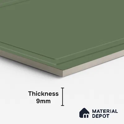 Plain Wall Tile TL 09972 4 ft x 2 ft Green Vitrified Matte Finish Tile - 9 mm | Ideal for Living Room,Bedroom,Bathroom,Kitchen (Sample)