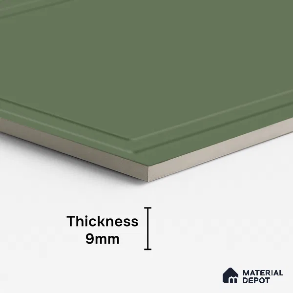 Plain Wall Tile TL 09972 4 ft x 2 ft Green Vitrified Matte Finish Tile - 9 mm | Ideal for Living Room,Bedroom,Bathroom,Kitchen (Sample)