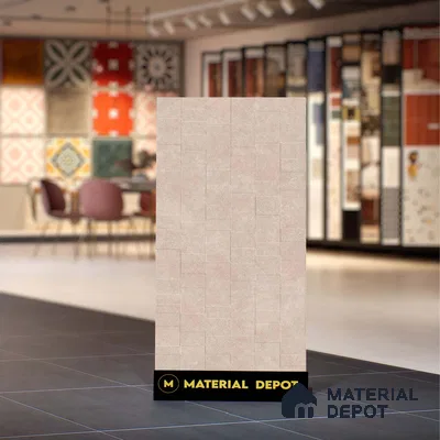 Stone Wall & Floor Tile TL 07613 C Jodhpur Pink 4 ft x 2 ft GVT Vitrified Matte Finish - 9 mm | 2 Random Design  Suitable For Living Room, Bedroom, Bathroom