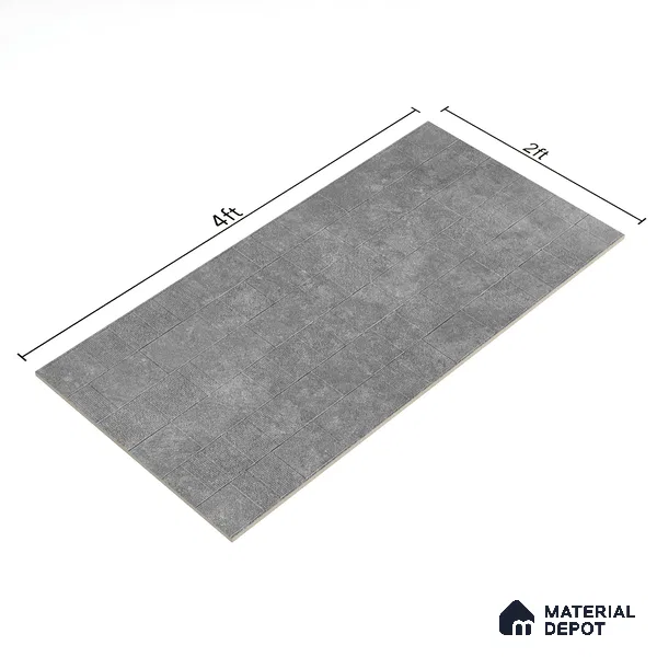 Stone Wall & Floor Tile TL 07613 D Kadappa Black 4 ft x 2 ft GVT Vitrified Matte Finish - 9 mm | 2 Random Design  Suitable For Living Room, Bedroom, Bathroom