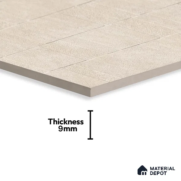 Stone Wall & Floor Tile TL 07613 Austin White 4 ft x 2 ft GVT Vitrified Matte Finish - 9 mm | 2 Random Design  Suitable For Living Room, Bedroom, Bathroom (Sample)