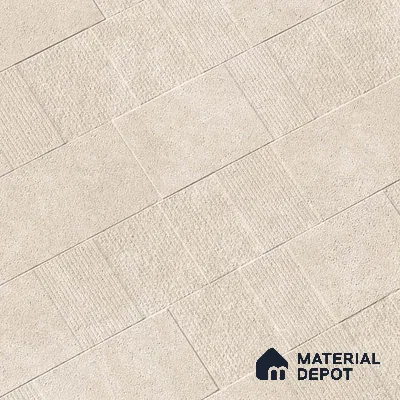 Stone Wall & Floor Tile TL 07613 Austin White 4 ft x 2 ft GVT Vitrified Matte Finish - 9 mm | 2 Random Design  Suitable For Living Room, Bedroom, Bathroom (Sample)