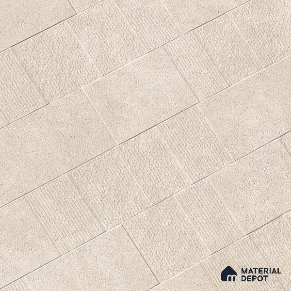 Stone Wall & Floor Tile TL 07613 Austin White 4 ft x 2 ft GVT Vitrified Matte Finish - 9 mm | 2 Random Design  Suitable For Living Room, Bedroom, Bathroom (Sample)