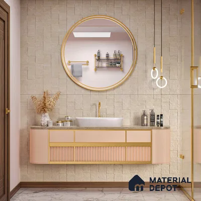 Stone Wall & Floor Tile TL 07613 Austin White 4 ft x 2 ft GVT Vitrified Matte Finish - 9 mm | 2 Random Design  Suitable For Living Room, Bedroom, Bathroom (Sample)