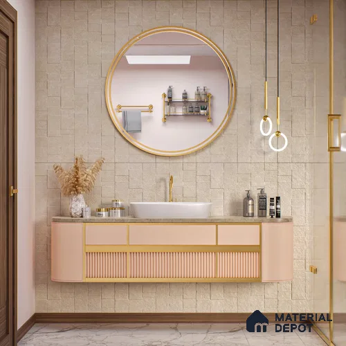Stone Wall & Floor Tile TL 07613 Austin White 4 ft x 2 ft GVT Vitrified Matte Finish - 9 mm | 2 Random Design  Suitable For Living Room, Bedroom, Bathroom