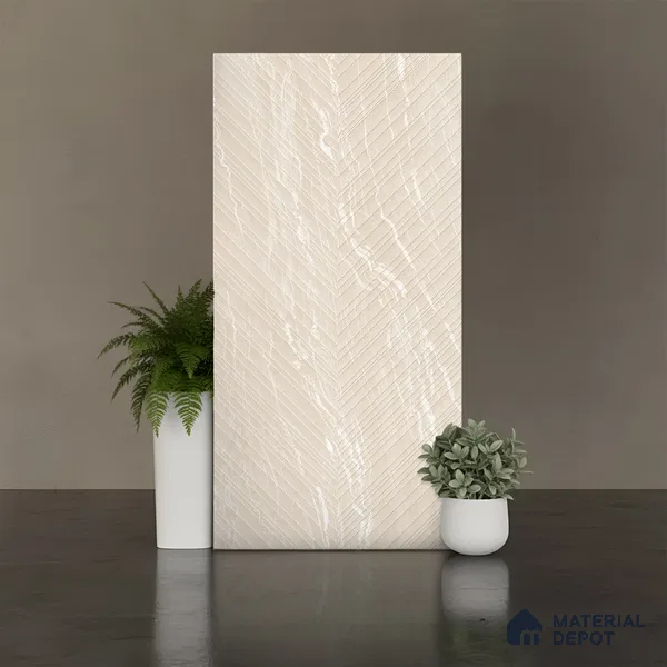 Punch Wall & Floor Tile TL 09954 4 ft x 2 ft Beige Vitrified Matte Finish Tile - 9 mm | Ideal for Living Room,Bedroom,Bathroom,Kitchen