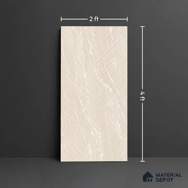 Punch Wall & Floor Tile TL 09954 4 ft x 2 ft Beige Vitrified Matte Finish Tile - 9 mm | Ideal for Living Room,Bedroom,Bathroom,Kitchen