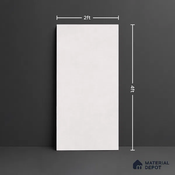 Plain Floor & Wall Tile TL 09919 B 4 ft x 2 ft Cream Vitrified Matte Finish Tile - 9 mm | Ideal for Living Room,Bedroom,Bathroom,Kitchen