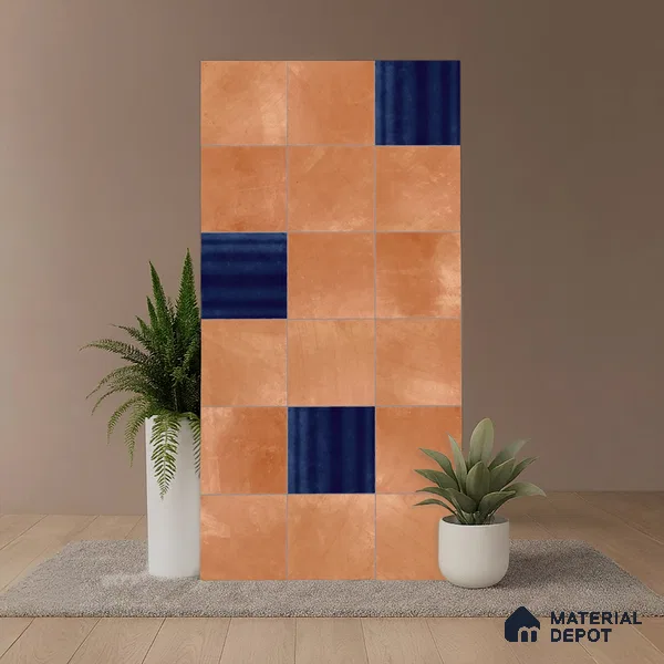 Stone Wall & Floor Tile TL 07474 C Faenza Carmel 4 ft x 2 ft Brown Vitrified Matte Finish Tile - 9 mm | Ideal for Living Room, Bathroom, Kitchen