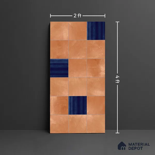 Stone Wall & Floor Tile TL 07474 C Faenza Carmel 4 ft x 2 ft Brown Vitrified Matte Finish Tile - 9 mm | Ideal for Living Room, Bathroom, Kitchen