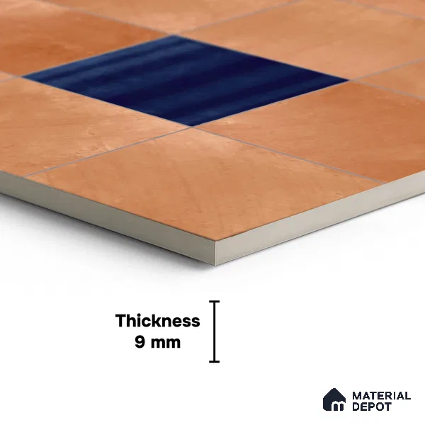 Stone Wall & Floor Tile TL 07474 C Faenza Carmel 4 ft x 2 ft Brown Vitrified Matte Finish Tile - 9 mm | Ideal for Living Room, Bathroom, Kitchen