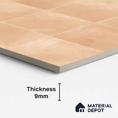 Cement Wall & Floor Tile TL 07474 D Faenza Pergamon Base 4 ft x 2 ft Pergamon Beige Vitrified Matte Finish Plain Tile - 9 mm | Ideal for Living Room, Bathroom, Kitchen