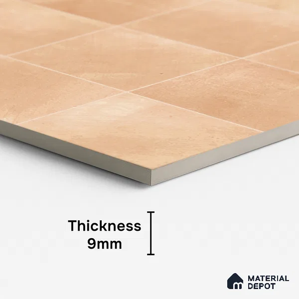 Cement Wall & Floor Tile TL 07474 D Faenza Pergamon Base 4 ft x 2 ft Pergamon Beige Vitrified Matte Finish Plain Tile - 9 mm | Ideal for Living Room, Bathroom, Kitchen
