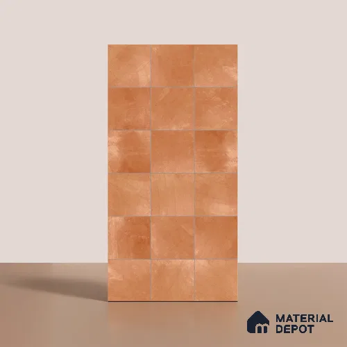 Cement Wall & Floor Tile TL 07474 E Faenza Carmel Base 4 ft x 2 ft Carmel Brown Vitrified Matte Finish Plain Tile - 9 mm | Ideal for Living Room, Bathroom, Kitchen