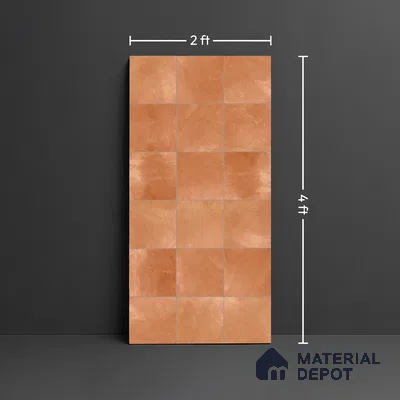 Cement Wall & Floor Tile TL 07474 E Faenza Carmel Base 4 ft x 2 ft Carmel Brown Vitrified Matte Finish Plain Tile - 9 mm | Ideal for Living Room, Bathroom, Kitchen