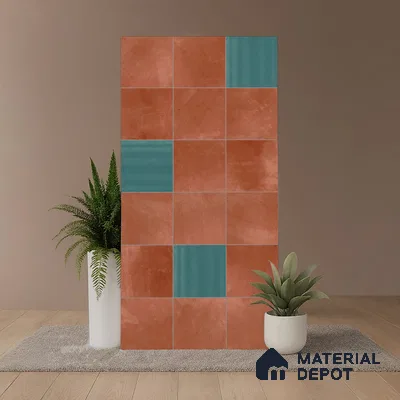 Stone Wall & Floor Tile TL 07474 F Faenza Cotto 4 ft x 2 ft Cotto Vitrified Matte Finish Tile - 9 mm | Ideal for Living Room, Bathroom, Kitchen