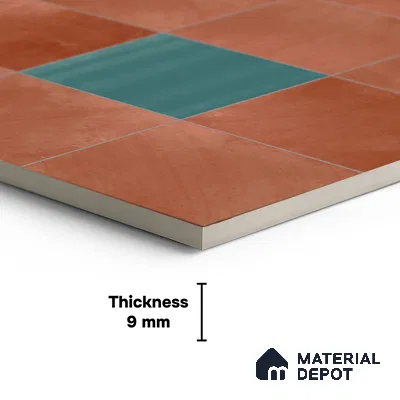 Stone Wall & Floor Tile TL 07474 F Faenza Cotto 4 ft x 2 ft Cotto Vitrified Matte Finish Tile - 9 mm | Ideal for Living Room, Bathroom, Kitchen