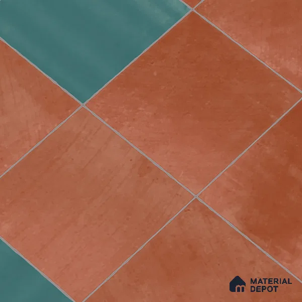 Stone Wall & Floor Tile TL 07474 F Faenza Cotto 4 ft x 2 ft Cotto Vitrified Matte Finish Tile - 9 mm | Ideal for Living Room, Bathroom, Kitchen