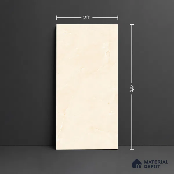 Marble Look Floor & Wall Tile TL 08096 Electro Beige 4 ft x 2 ft Vitrified Matte Finish - 9 mm (Sample)
