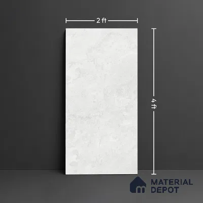 Marble Floor & Wall Tile TL 09926 4 ft x 2 ft Grey Vitrified Matte Finish Tile - 9 mm | Ideal for Living Room,Bedroom,Bathroom,Kitchen