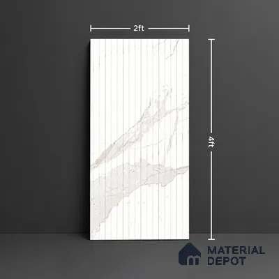 Patterned Look Wall & Floor Tile TL 10147 B Louver Satvario Milano 4 ft x 2 ft Vitrified Matte Finish - 9 mm